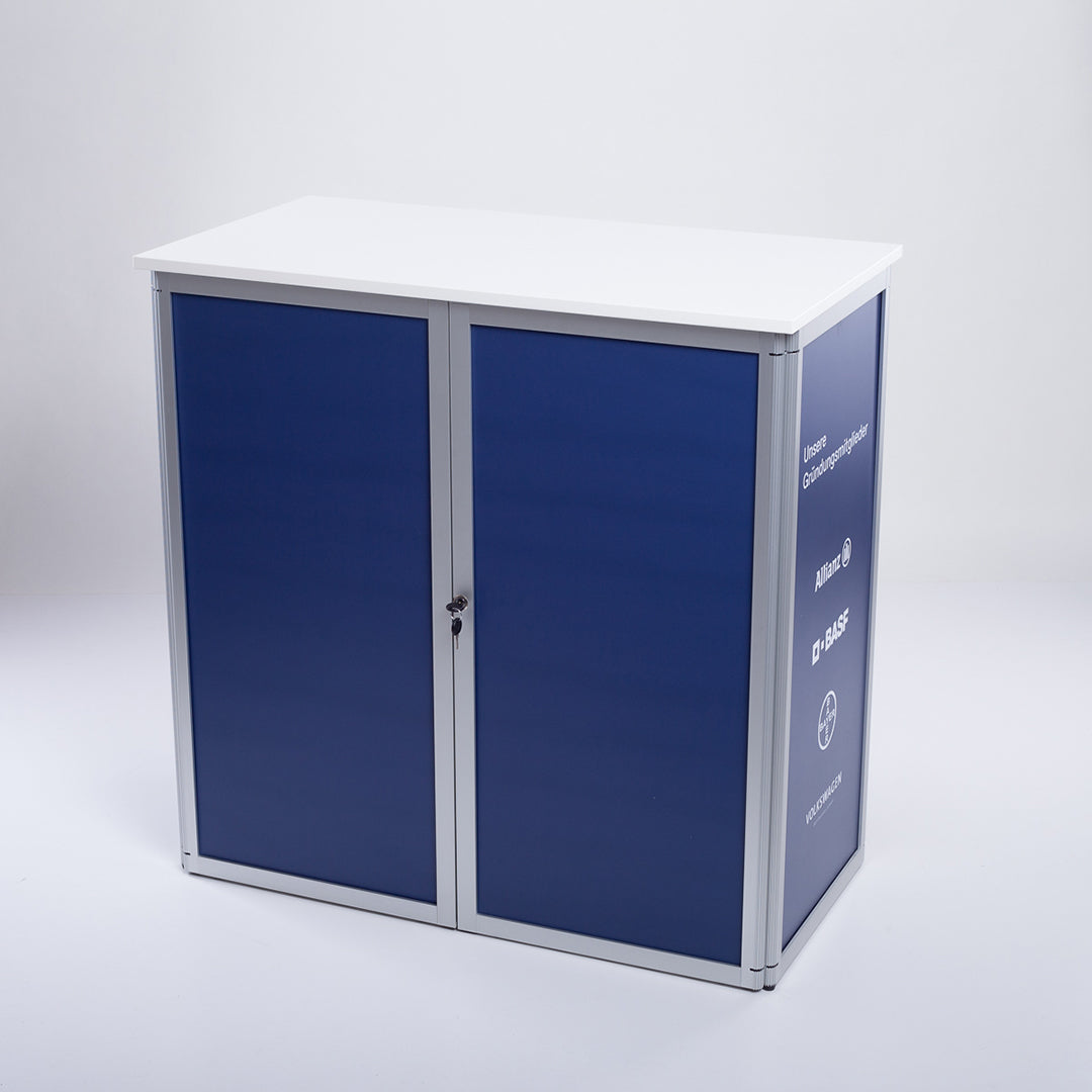 Werbetheke faltbar mit Digitaldruck "AluFold Pro 1"