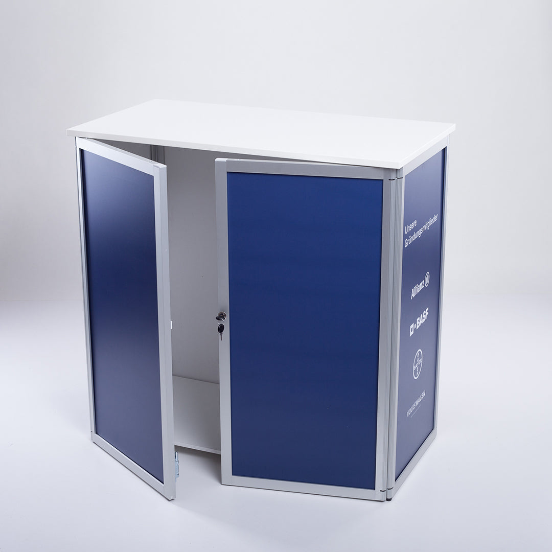 Werbetheke faltbar mit Digitaldruck "AluFold Pro 1"