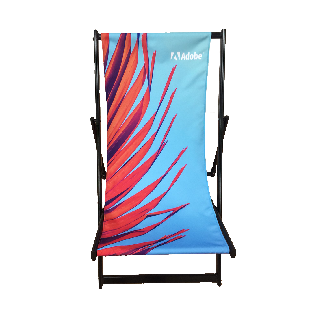 Aluminium Liegestuhl mit Logo