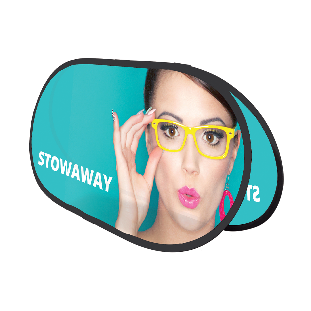 Beachbanner oval, bedruckt