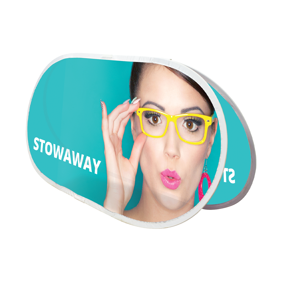 Beachbanner oval, bedruckt