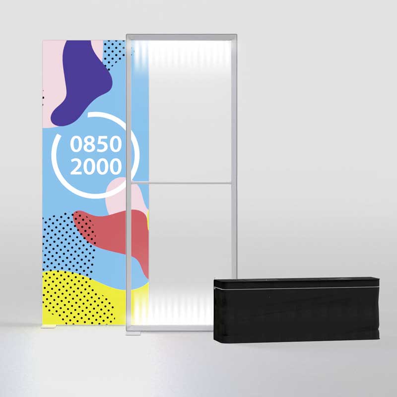 Beleuchtete Messewand 85cm breit