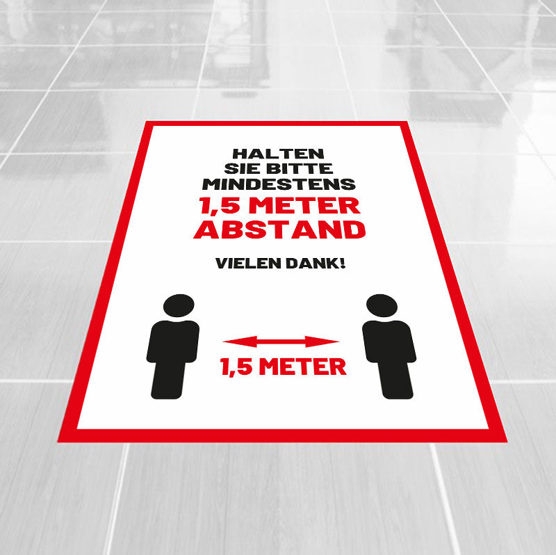 Bodenaufkleber 80 x 60 cm