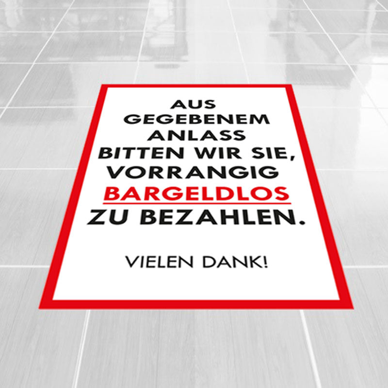 Bodenaufkleber 80 x 60 cm