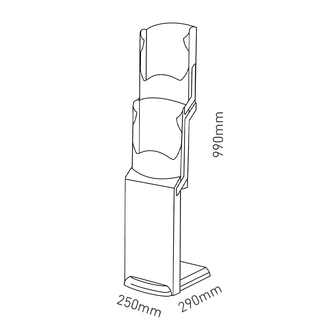 Bodenständer faltbar Real Bianco A4