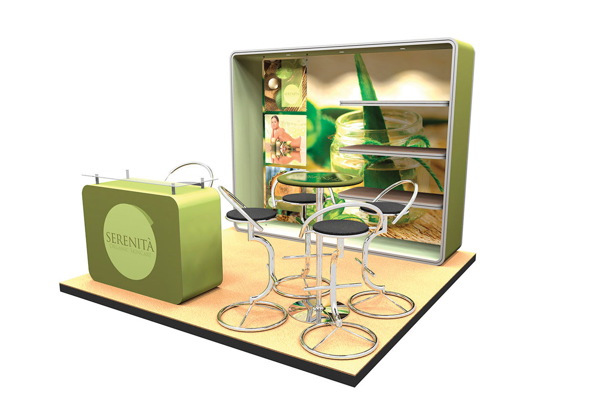 Design-Messestand 3x3 m PremiumFrame B4