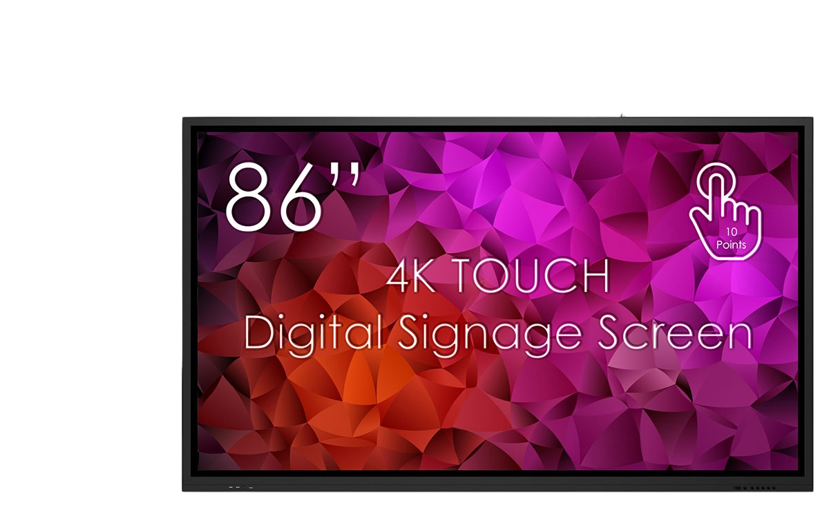 Bildschirm 86" Touchscreen 4K mit Transportkoffer
