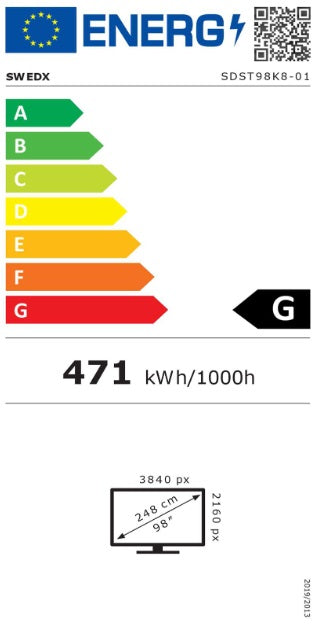 Bildschirm 98" Touchscreen 4K mit Flightcase