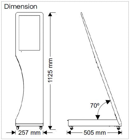 Digitale Werbestele mit Touchscreen 15.6"