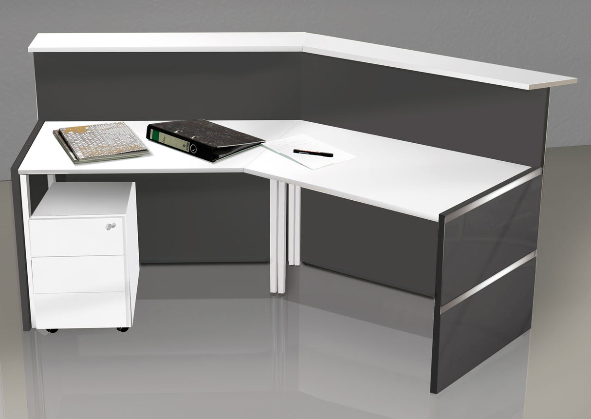 Empfangstheke Anthrazit (gewinkelt)