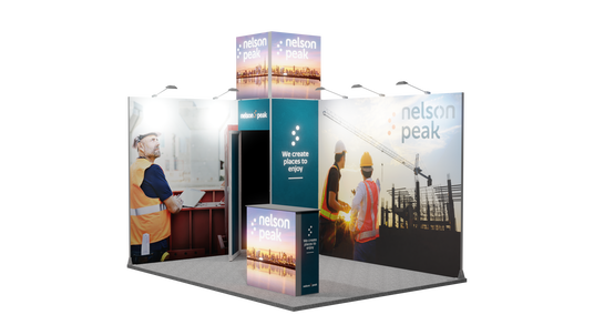 Expolinc Eckstand 4x3m mit Turm/Kabine