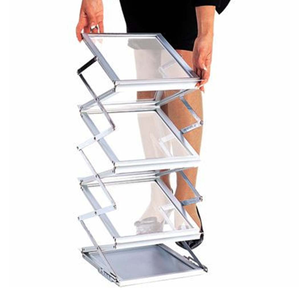 Faltbarer Prospektaufsteller DIN A5 - mit Koffer