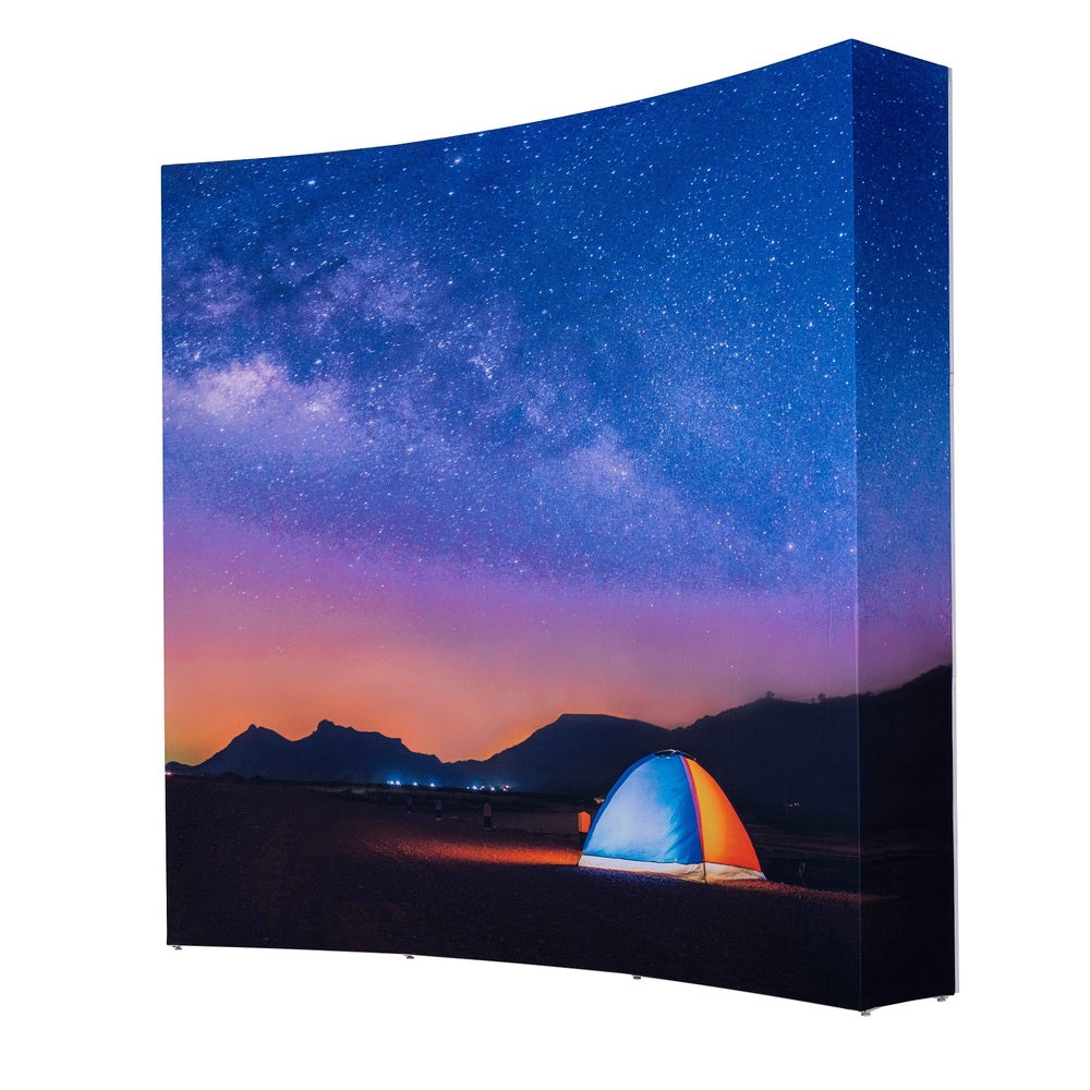 Fold-It TEXframe Sponsorenwand gebogen