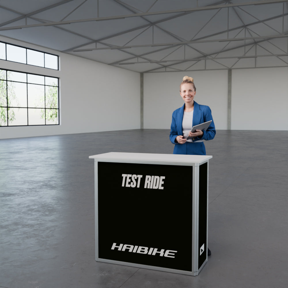 Mobile Messetheke wetterfest & abschließbar "Alufold Outdoor L"