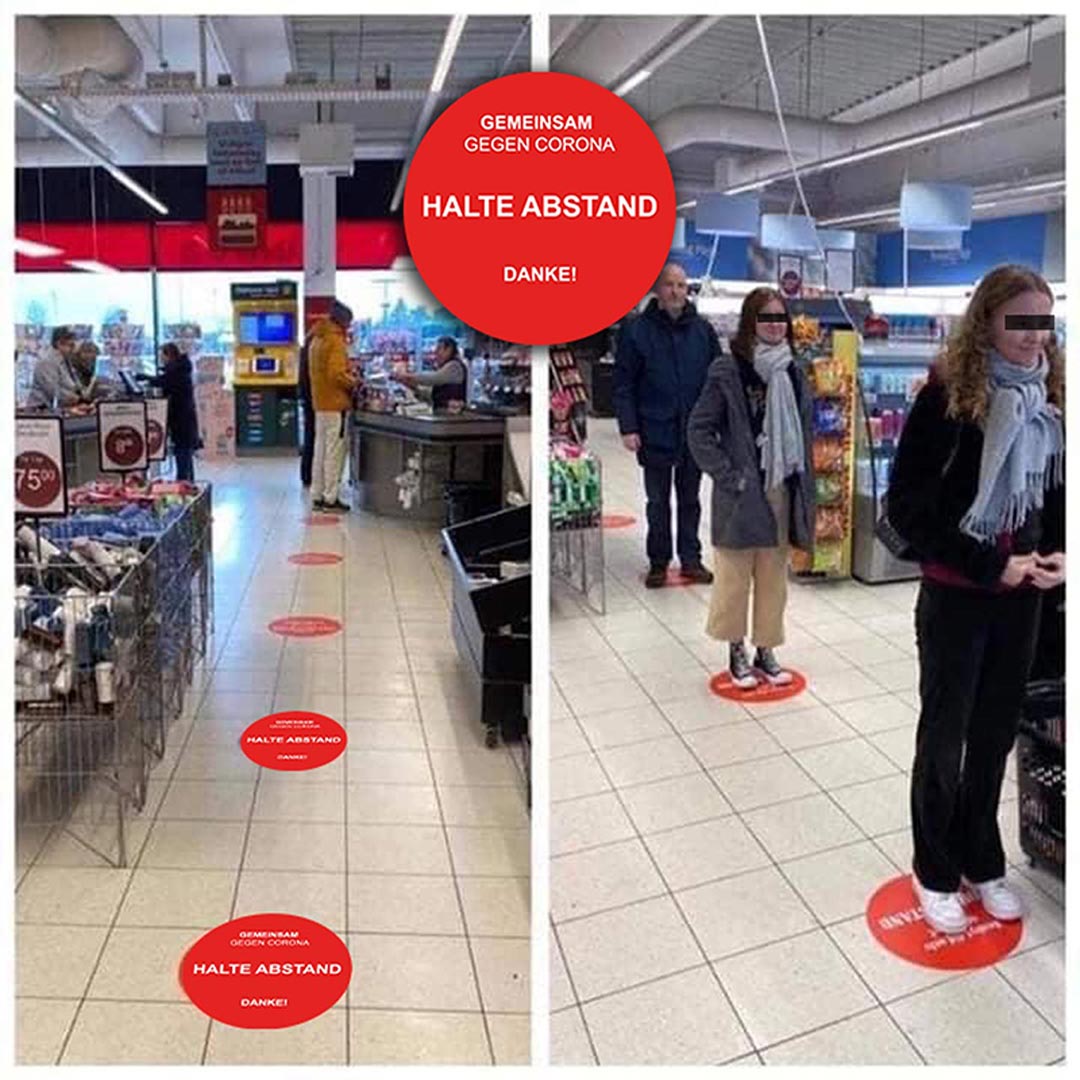 Fussbodenaufkleber 50 x 50 cm