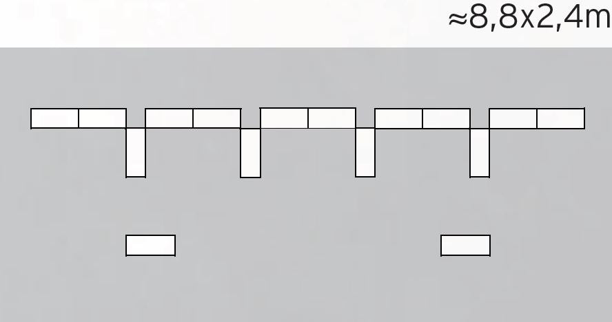 Messestand mit Digitaldruck 9x2,5m
