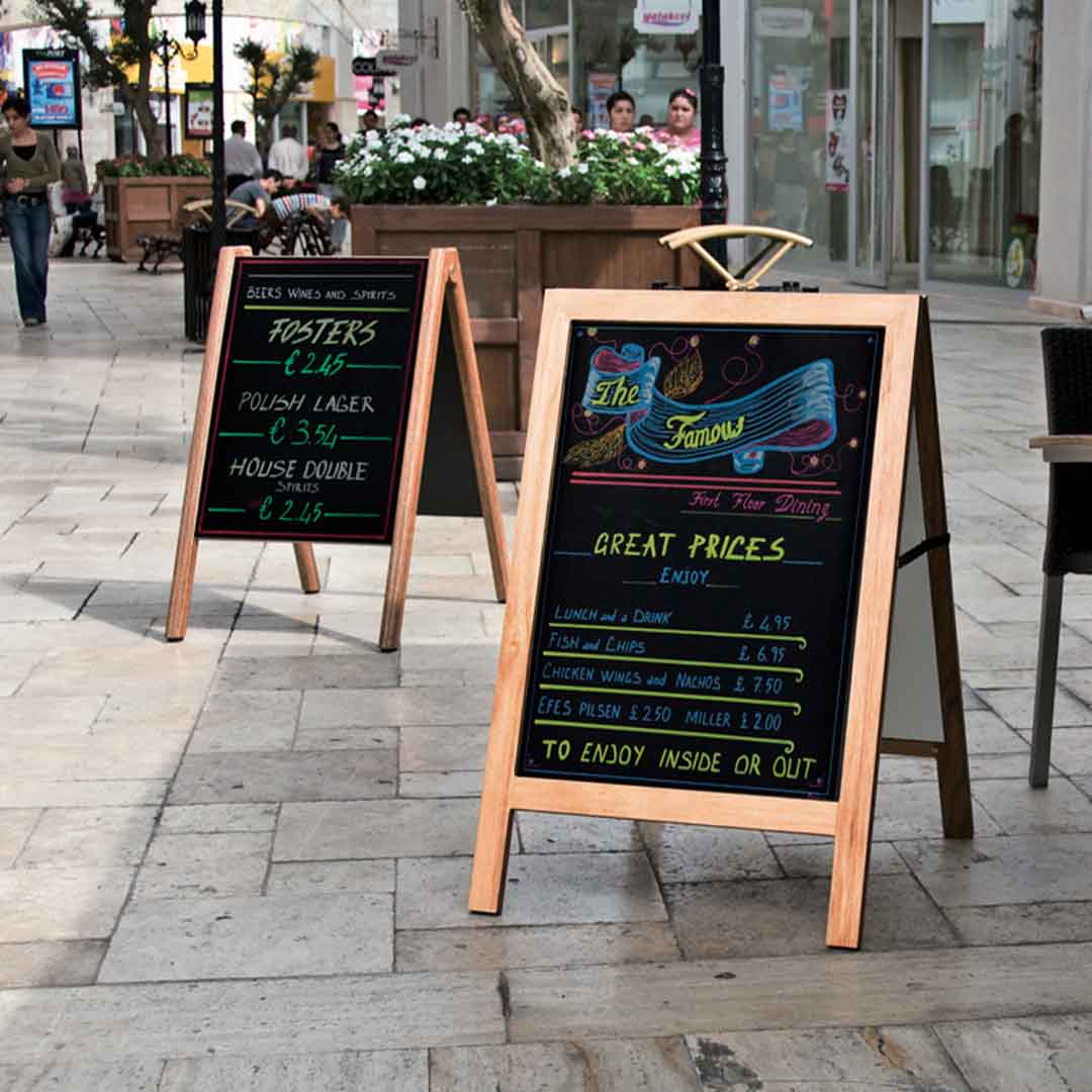 Holz Kundenstopper Tafel A1