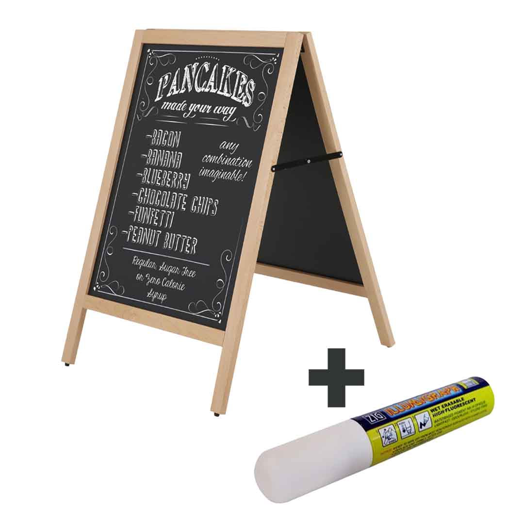 Holz Kundenstopper Tafel A1