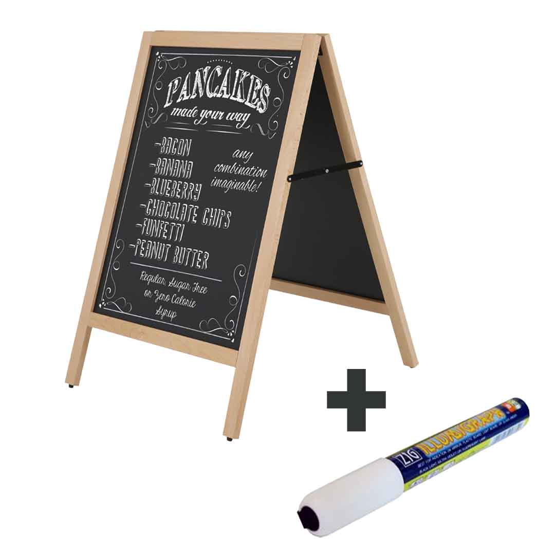 Holz Kundenstopper Tafel A1