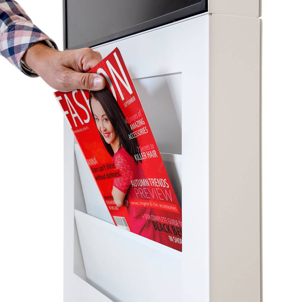 Digitale Infostele 43" mit Prospekthalter