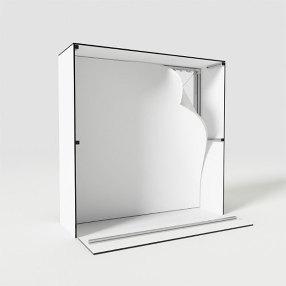 LED Counter mit abschließbaren Schiebetüren