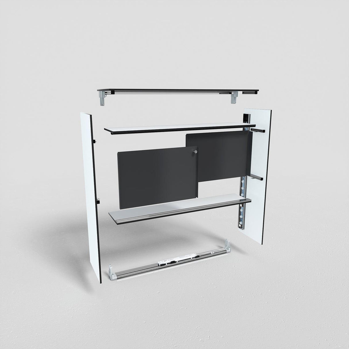 LED Counter mit abschließbaren Schiebetüren