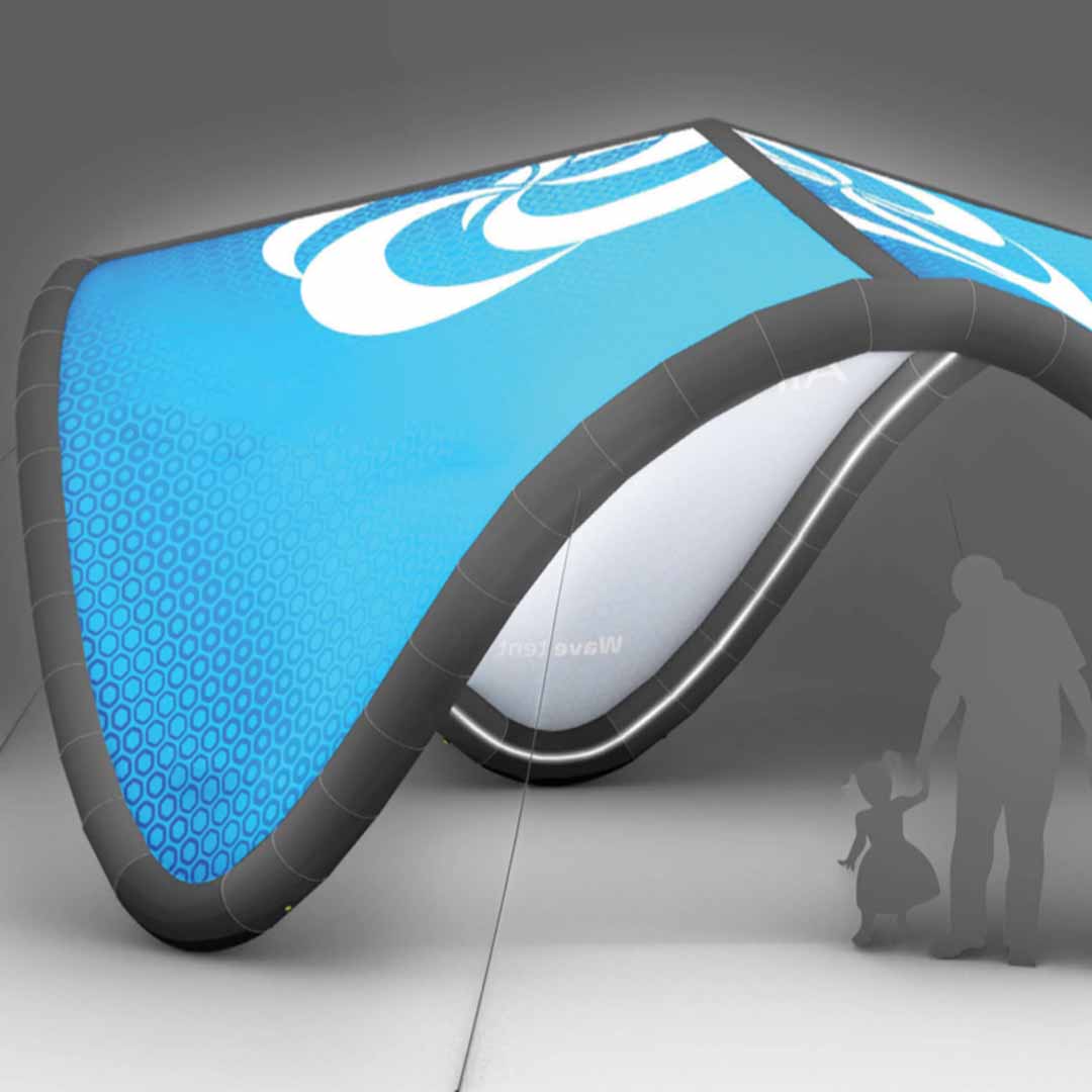 Beleuchteter LED Pavillon 5x5m aufblasbar