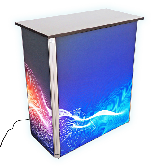 LED Event Textiltheke Alufold