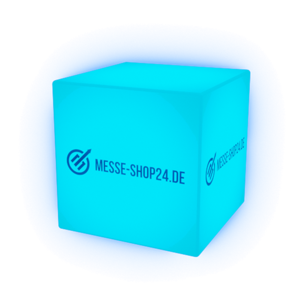 LED Sitzwürfel mit Werbedruck