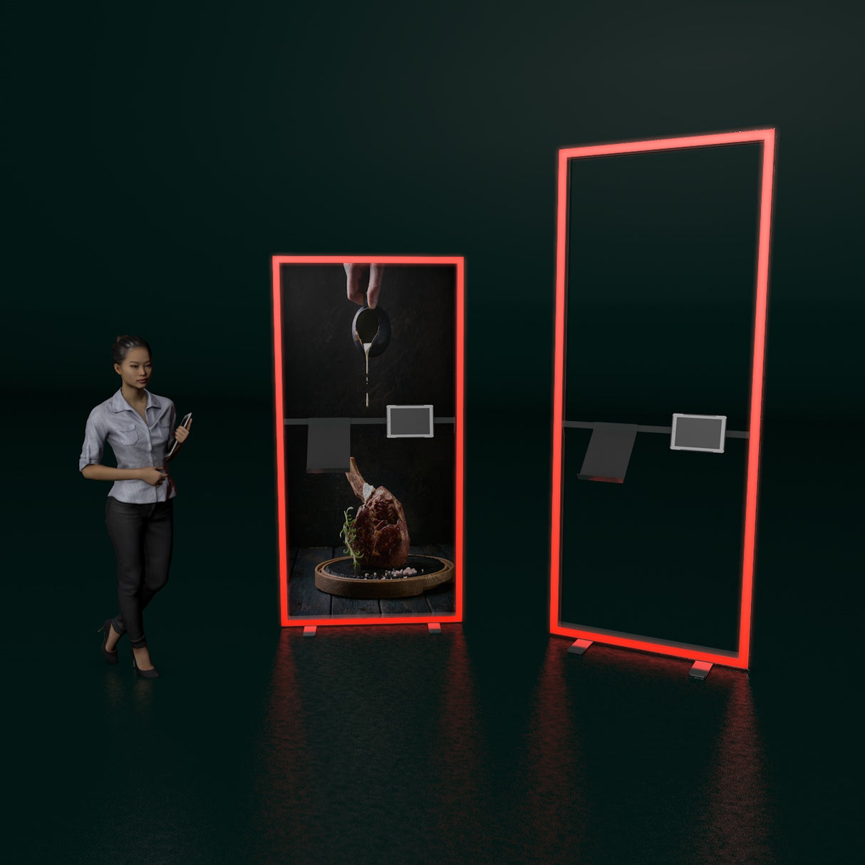 RGB ONE Leuchtkontur mit Tablethalter