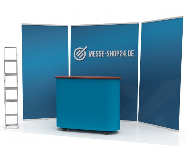 Messe-Set Messestand 3B mit einem Prospektständer