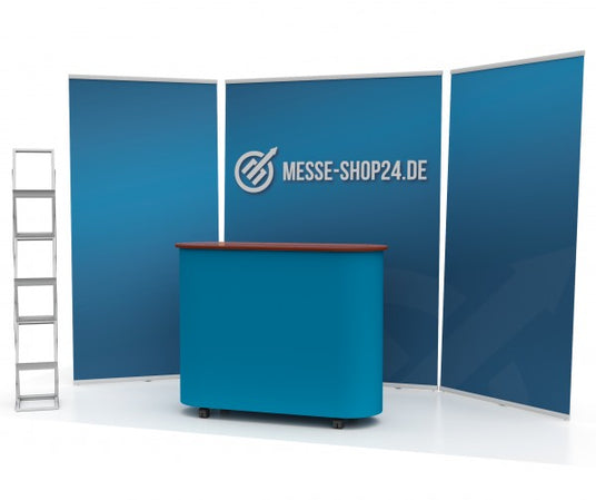 Messe-Set Messestand 3B mit einem Prospektständer