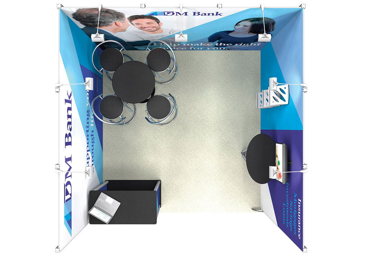 Messestand 3x3 m PremiumFrame B3