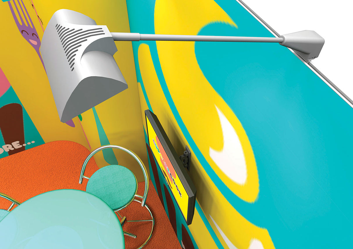 Messestand 4x4 m mit Regalen PremiumFrame C2