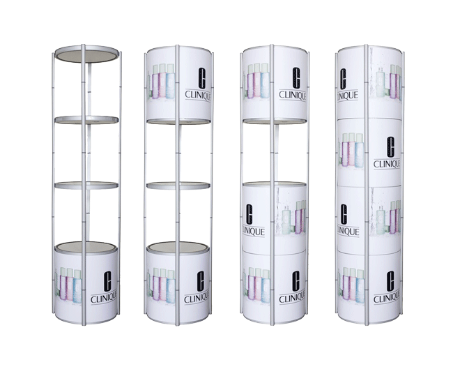Messevitrine faltbar mit Beleuchtung (LED)