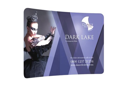 Mobile Messewand Easy Pro gebogen