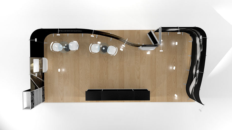 Mobiler Messestand 4x8 Reihenstand