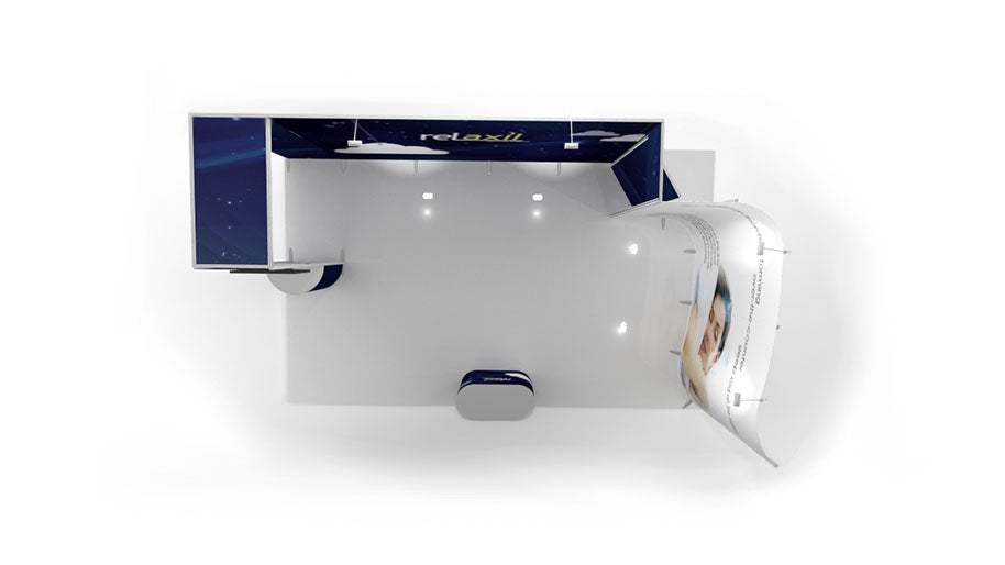 Mobiler Messestand 4x6 Eckstand