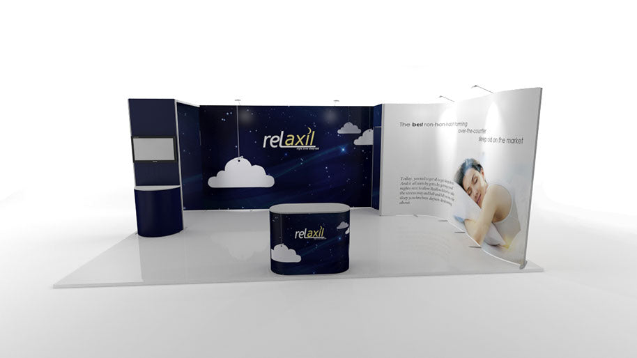 Mobiler Messestand 4x6 Eckstand