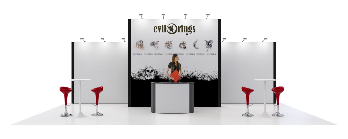 Mobiler Messestand mit Turm 8x4