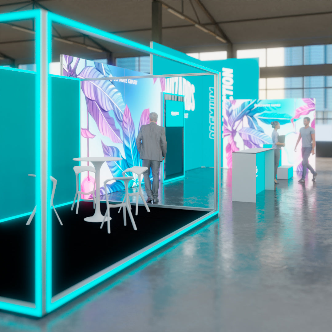 ONE LED Messetand Set Hamburg 13x4m