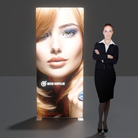 Beleuchtete Messewand 85cm breit