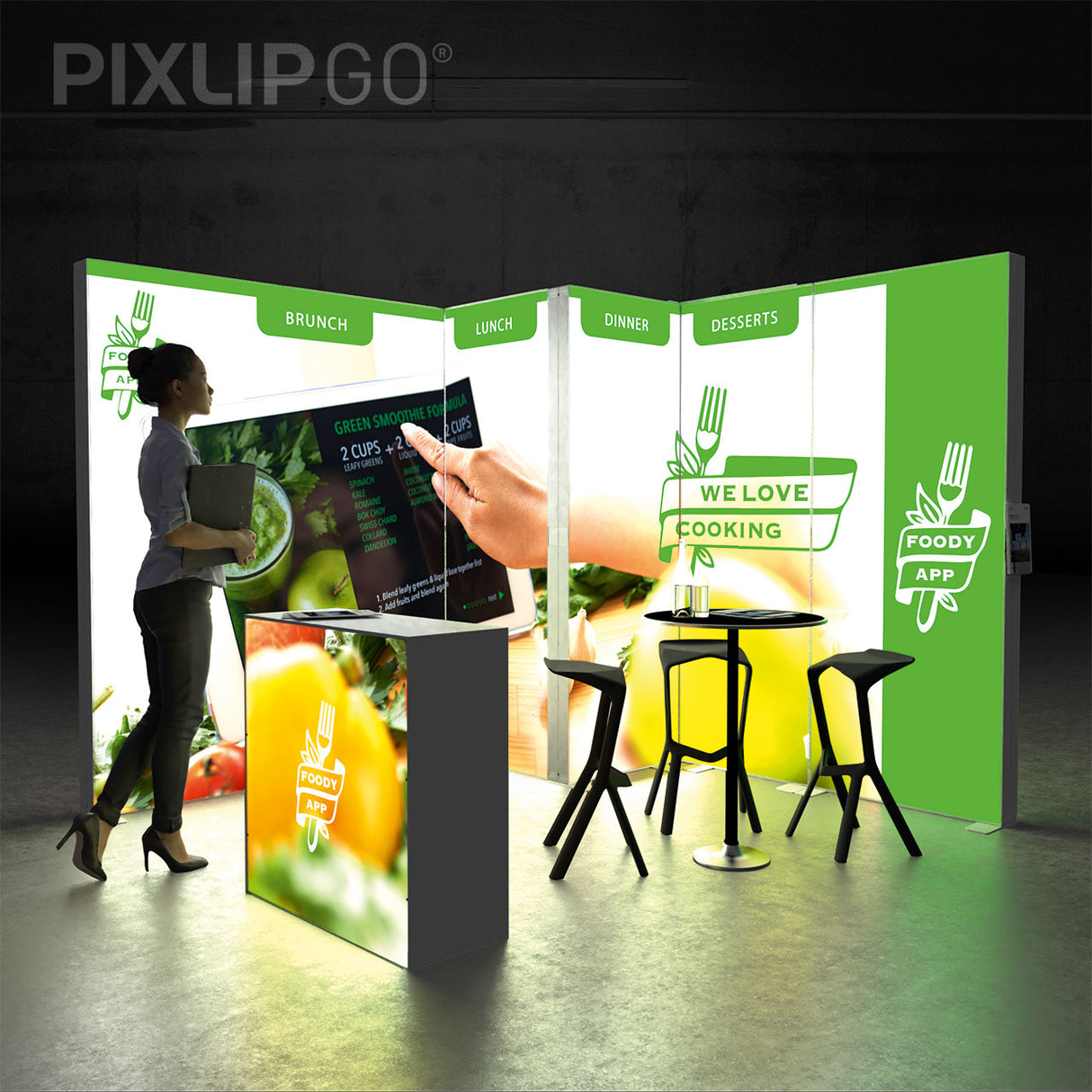 LED Messeset PIXLIP GO STAND CL3030 - Eckstand