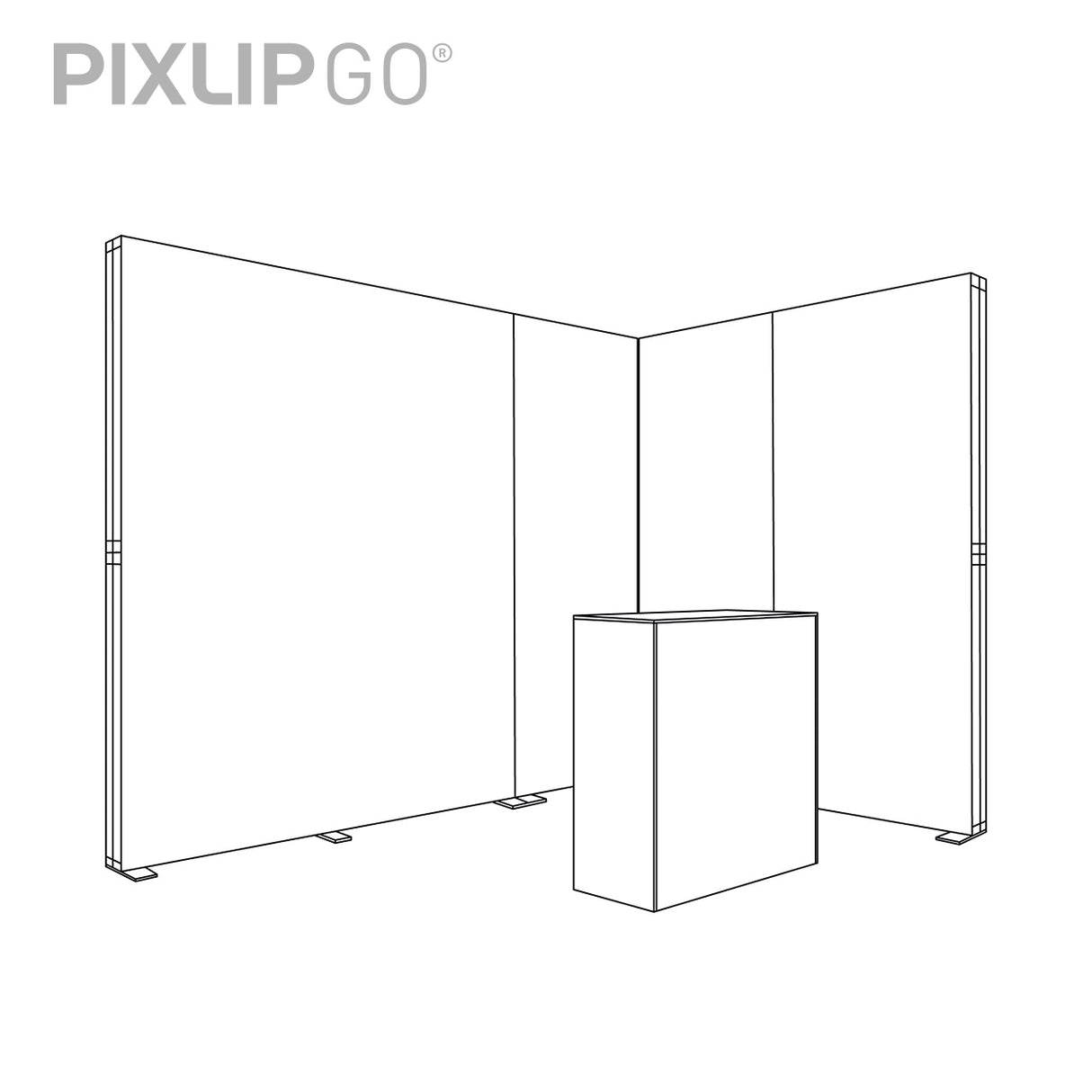 LED Messeset PIXLIP GO STAND EL3020 - Eckstand