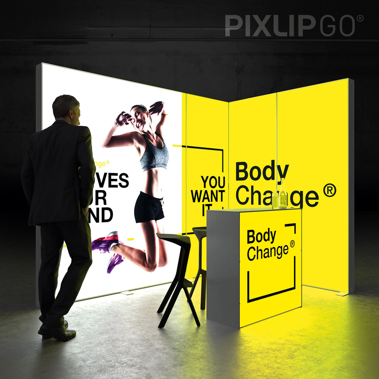 LED Messeset PIXLIP GO STAND EL3020 - Eckstand