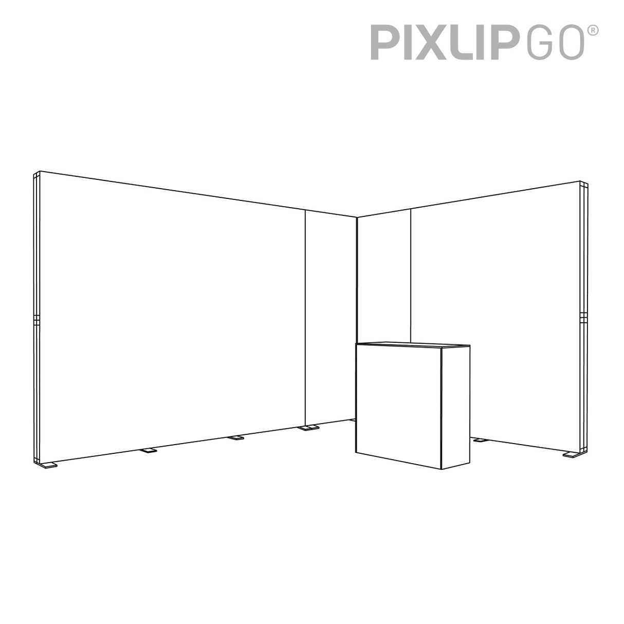 LED Messeset PIXLIP GO STAND EL4030 - Eckstand