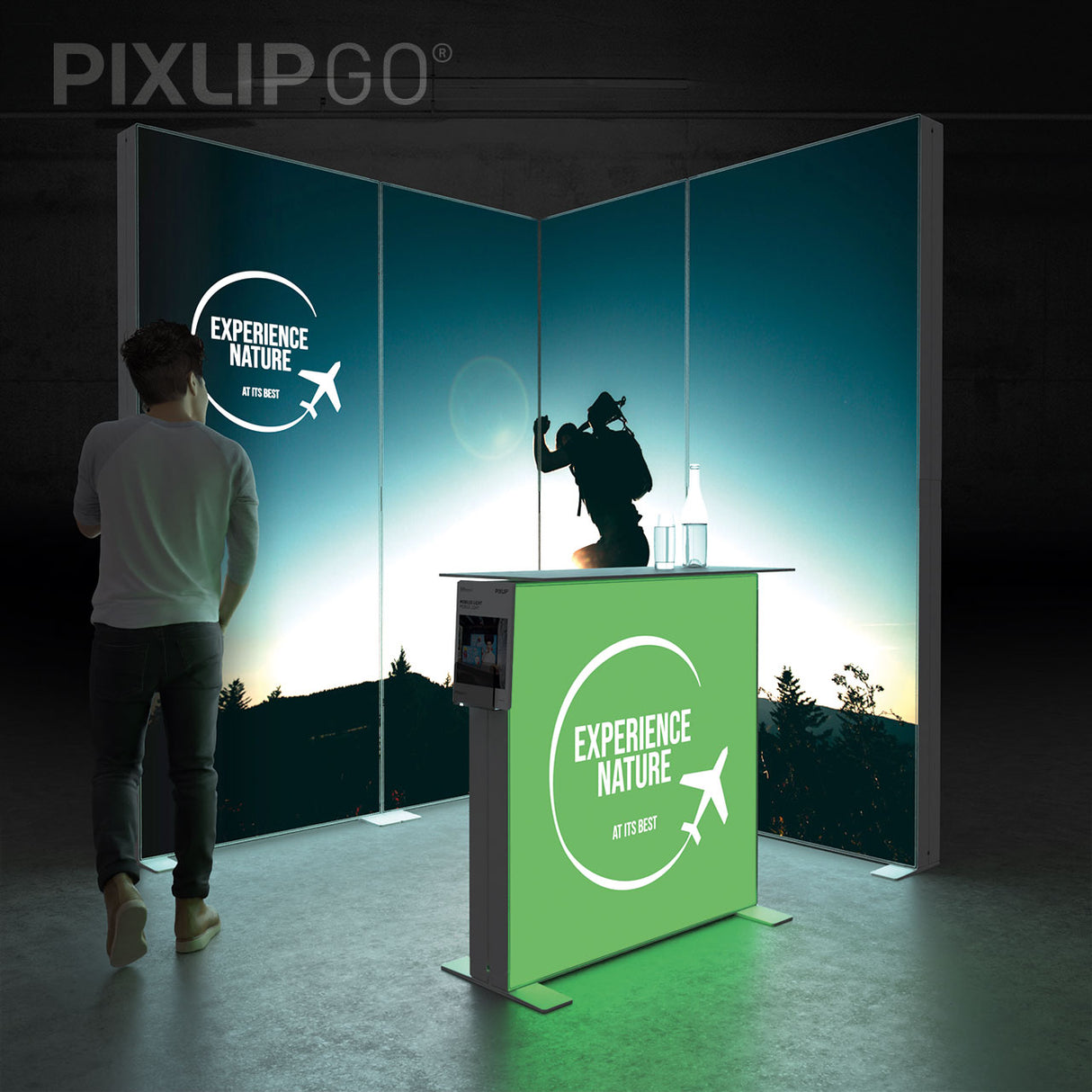 LED Messeset PIXLIP GO STAND ES2020 - Eckstand