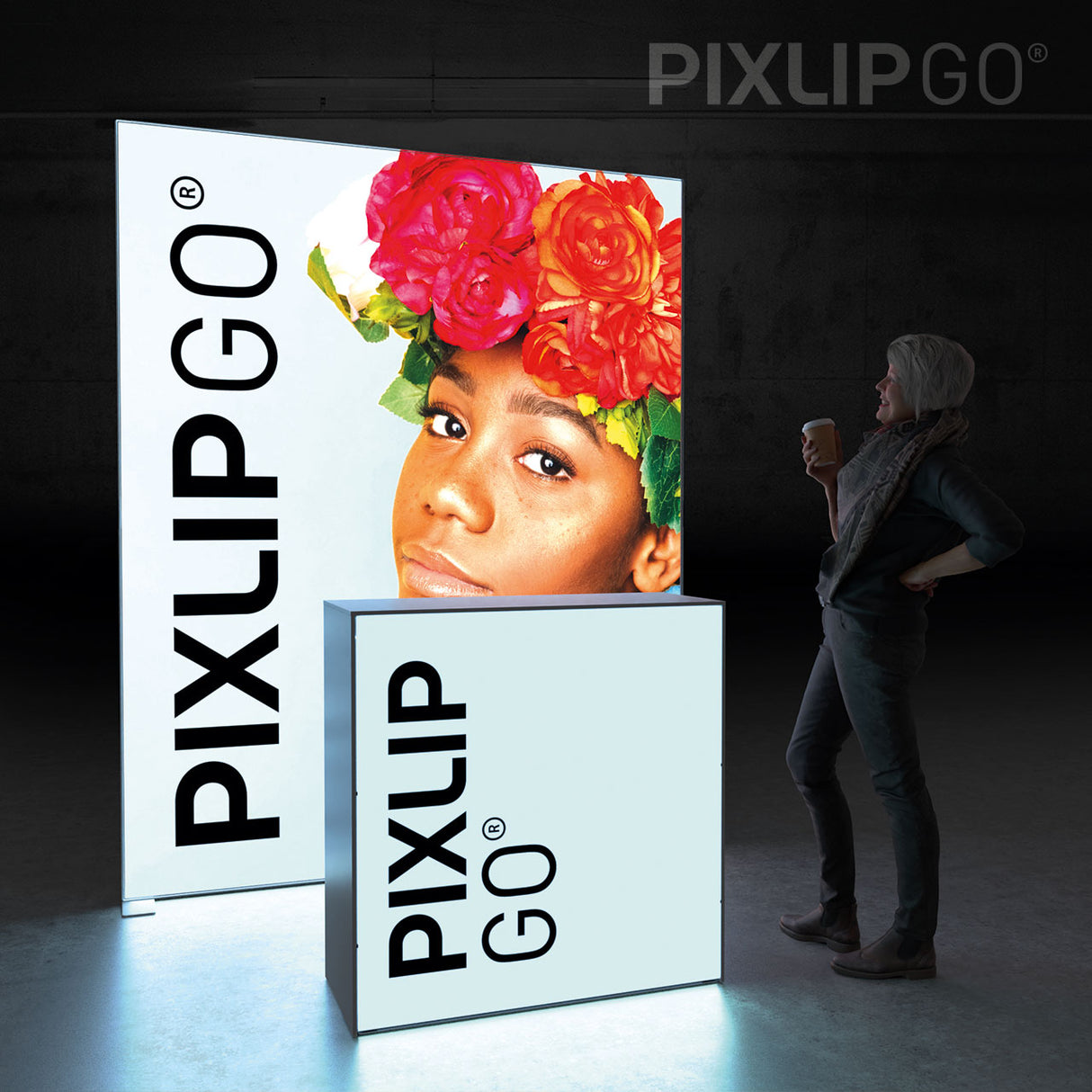 LED Messeset PIXLIP GO STAND HL20 - Kopfstand