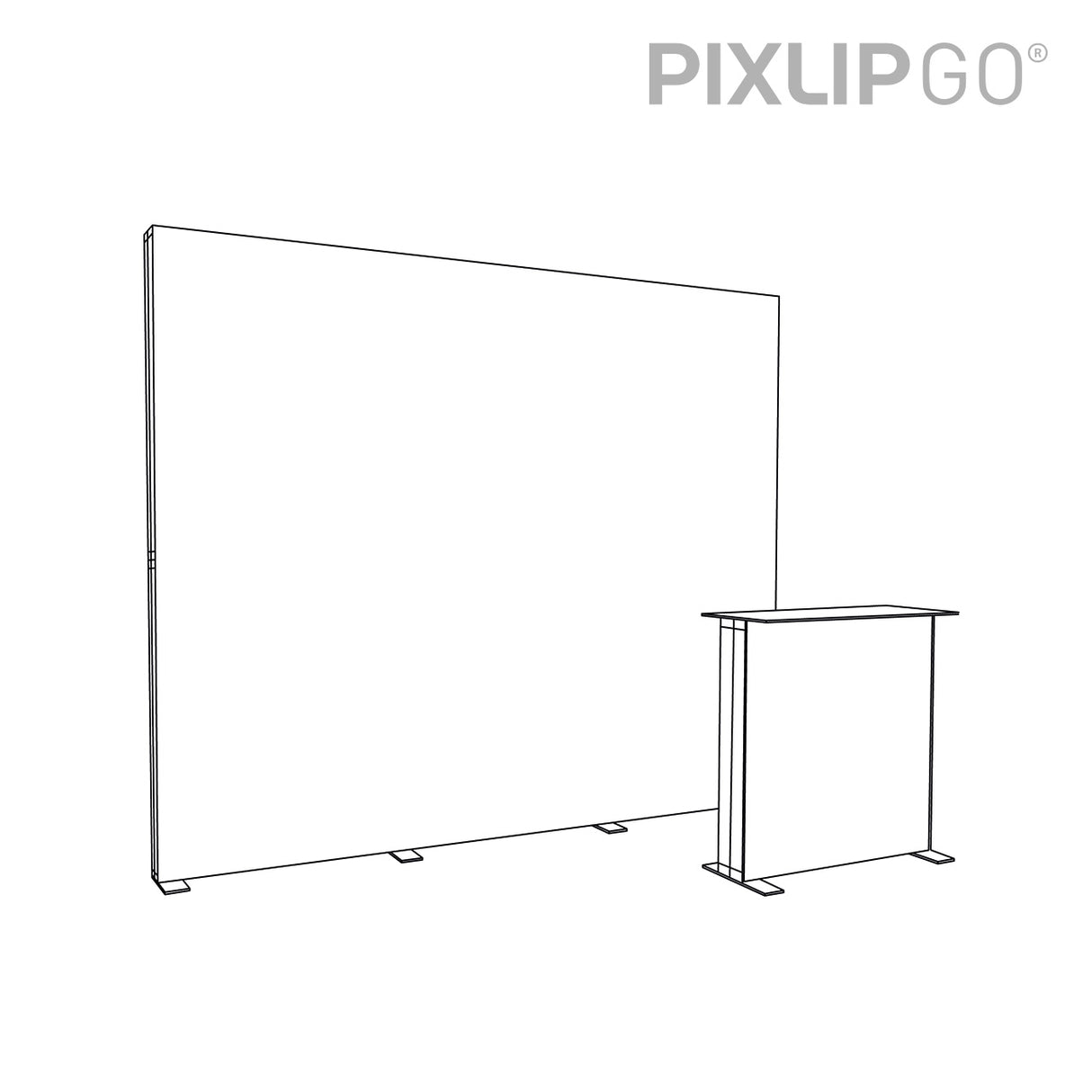 LED Messeset PIXLIP GO STAND HS30 - Kopfstand
