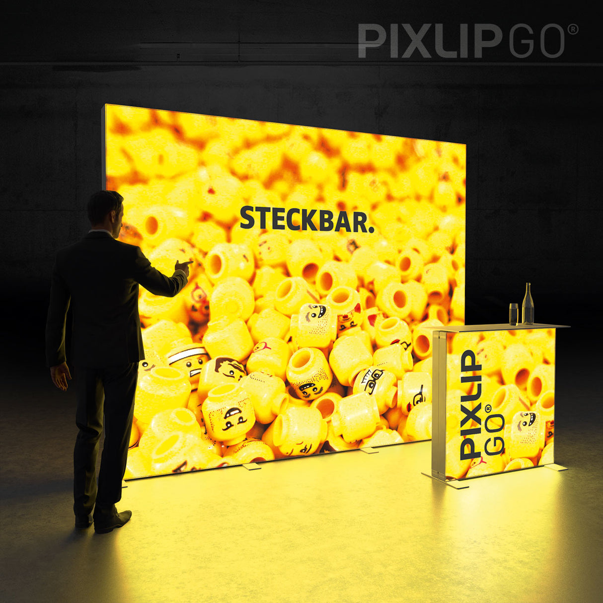 LED Messeset PIXLIP GO STAND HS30 - Kopfstand